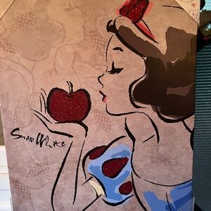 Disney Snow White Canvas Print with Red Glitter Embellishments